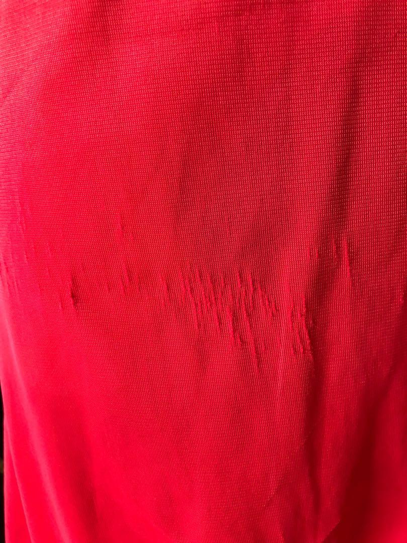 Vintage 1950s red lace and nylon dress slip, Women's Fashion, Tops