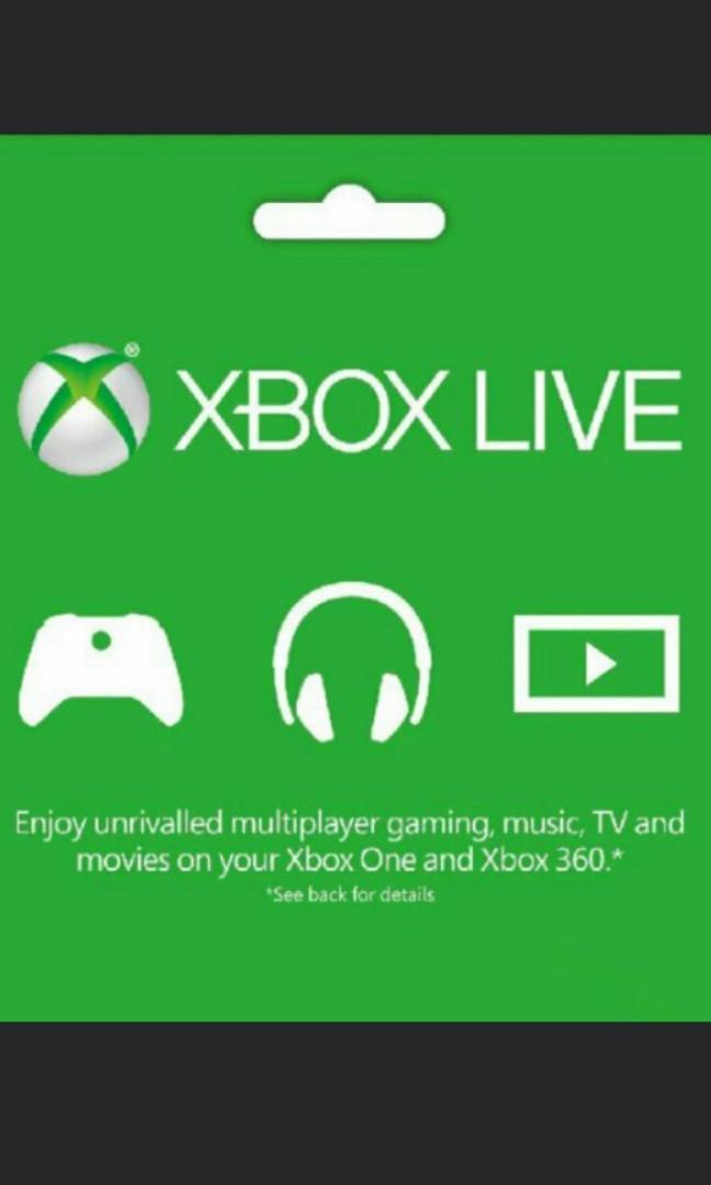 gift card xbox one live gold