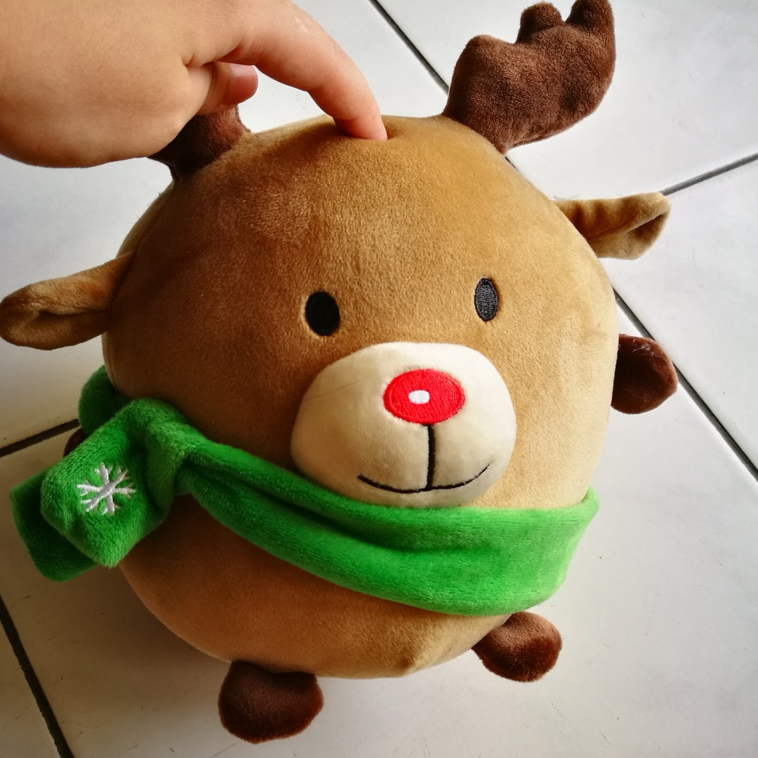 Yubiso Stuffed Rudolph Plush, Hobbies & Toys, Toys & Games on Carousell