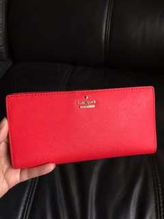 Authentic Kate Spade Cameron Street Large Stacy Wallet in Pricklypea