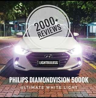 ⭐5000+ reviews. Hyundai Elantra AD i30 Avante on philips diamondvision white car headlight bulb + installation