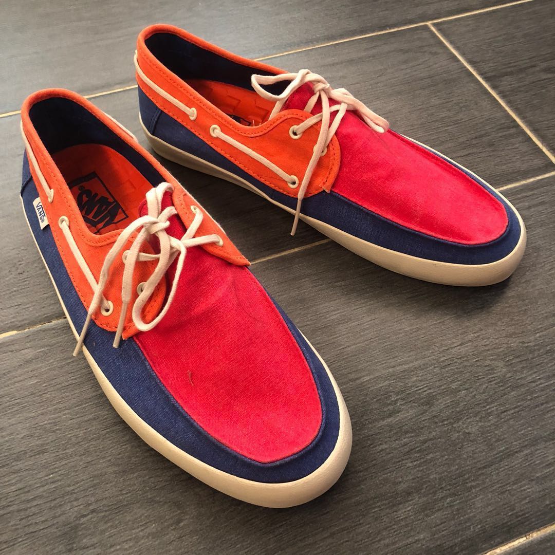 red and white vans shoes