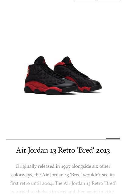 Air Jordan 13 Retro Bred 2013 Men s Fashion Footwear Sneakers