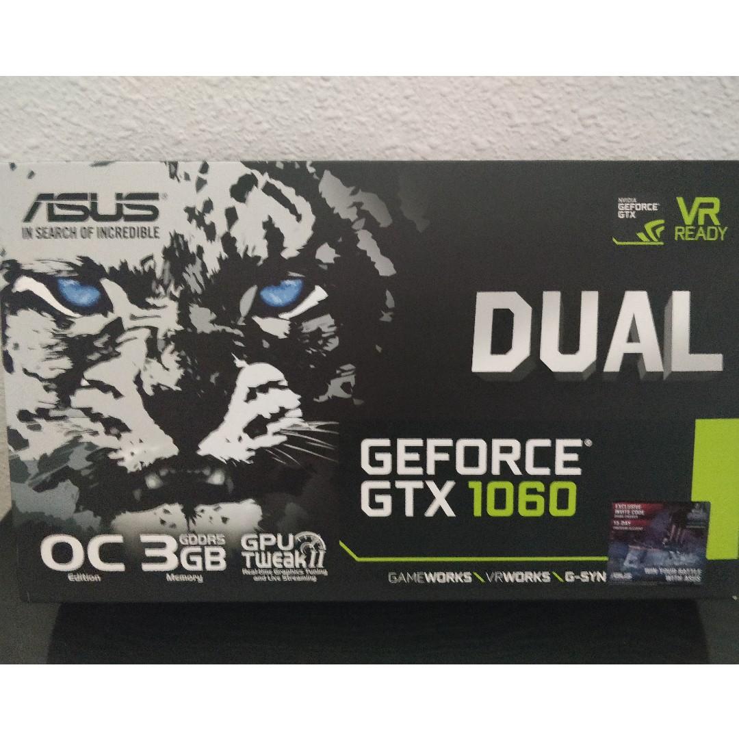 Asus Dual Gtx 1060 3gb Oc Edition Electronics Computer Parts Accessories On Carousell