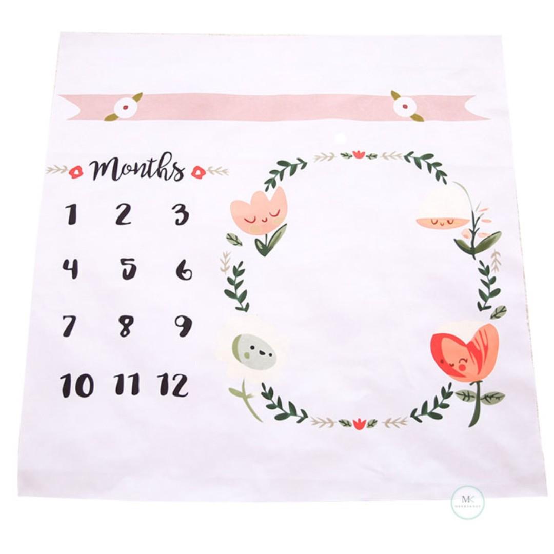 Baby Milestone Backdrop Background Swaddling Blanket Photoshoot