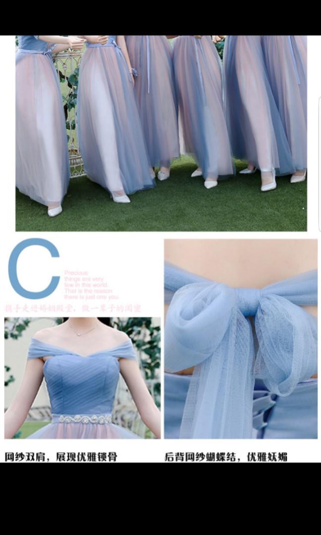 Blue korean style bridesmaid dress (KNEE LENGTH), Women's Fashion, Dresses & Sets, Evening dresses & gowns on Carousell Blue korean style bridesmaid dress (KNEE LENGTH), Women's Fashion, Dresses & Sets, Evening dresses & gowns on Carousell