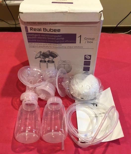 RealBubee Double Intelligent Microcomputer USB Electric Breast Pump Bottle 