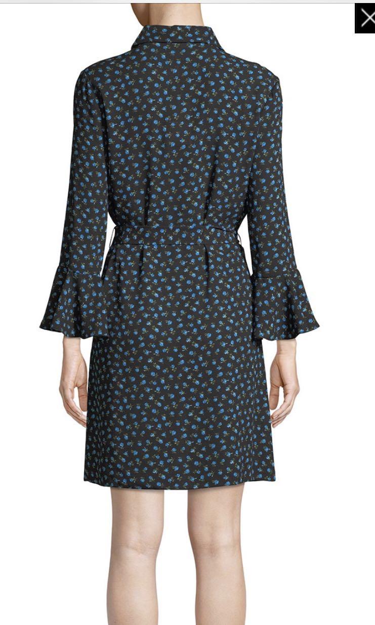 BNWT Authentic Michael Kors Rose print Silk Dress, Women's Fashion