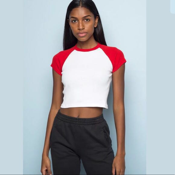 Brandy Melville Red White Bella Top, Women's Fashion, Tops, Other Tops on  Carousell