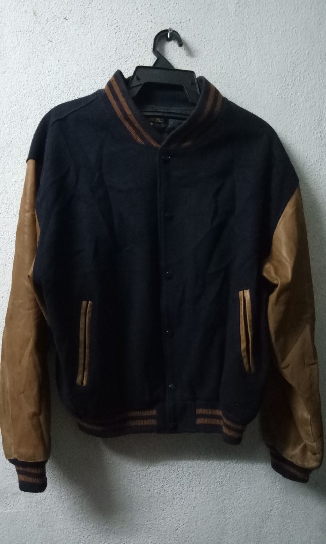 Brooks Brothers Varsity Jacket USA Wool Leather Letterman