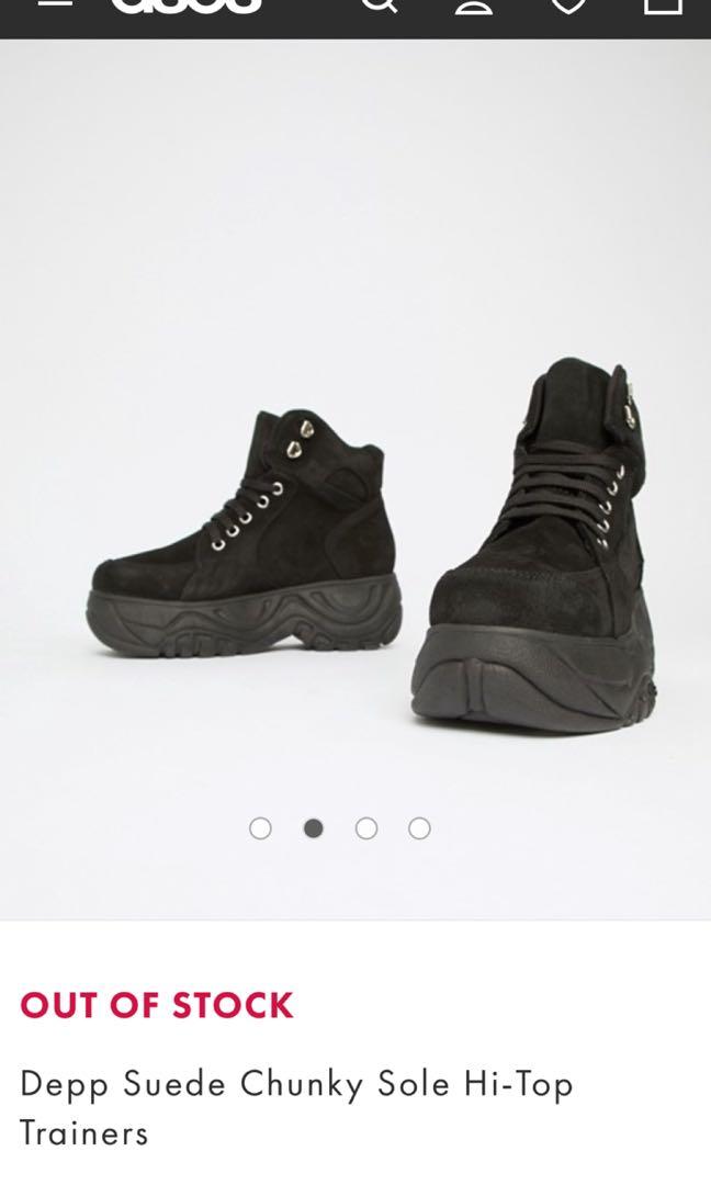 Chunky high top trainers best sale