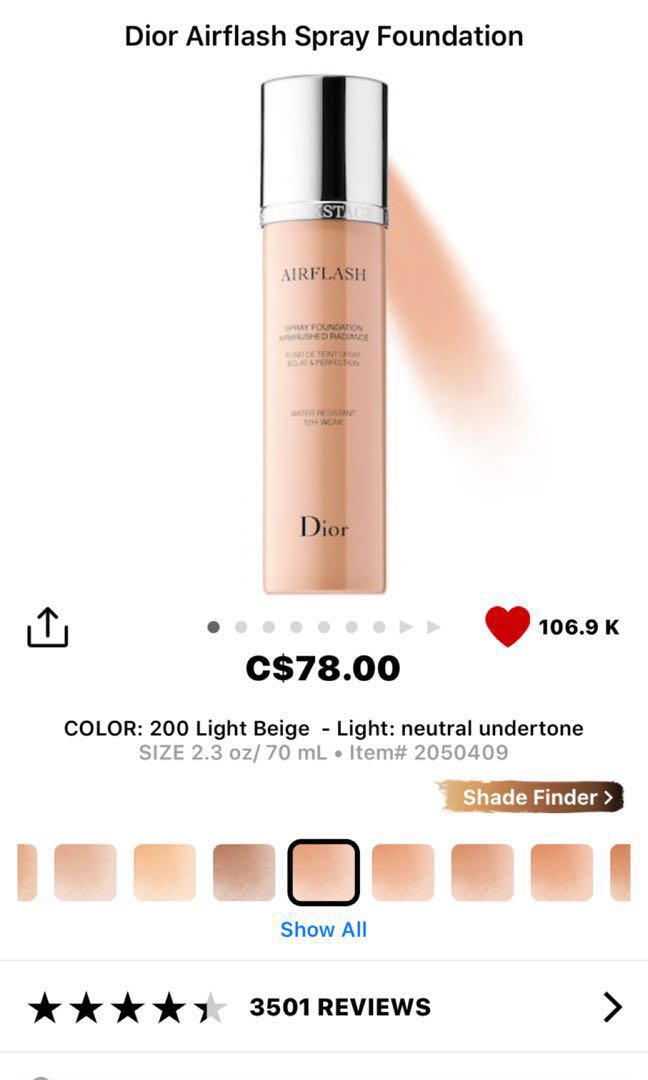 Dior airflash 200 outlet