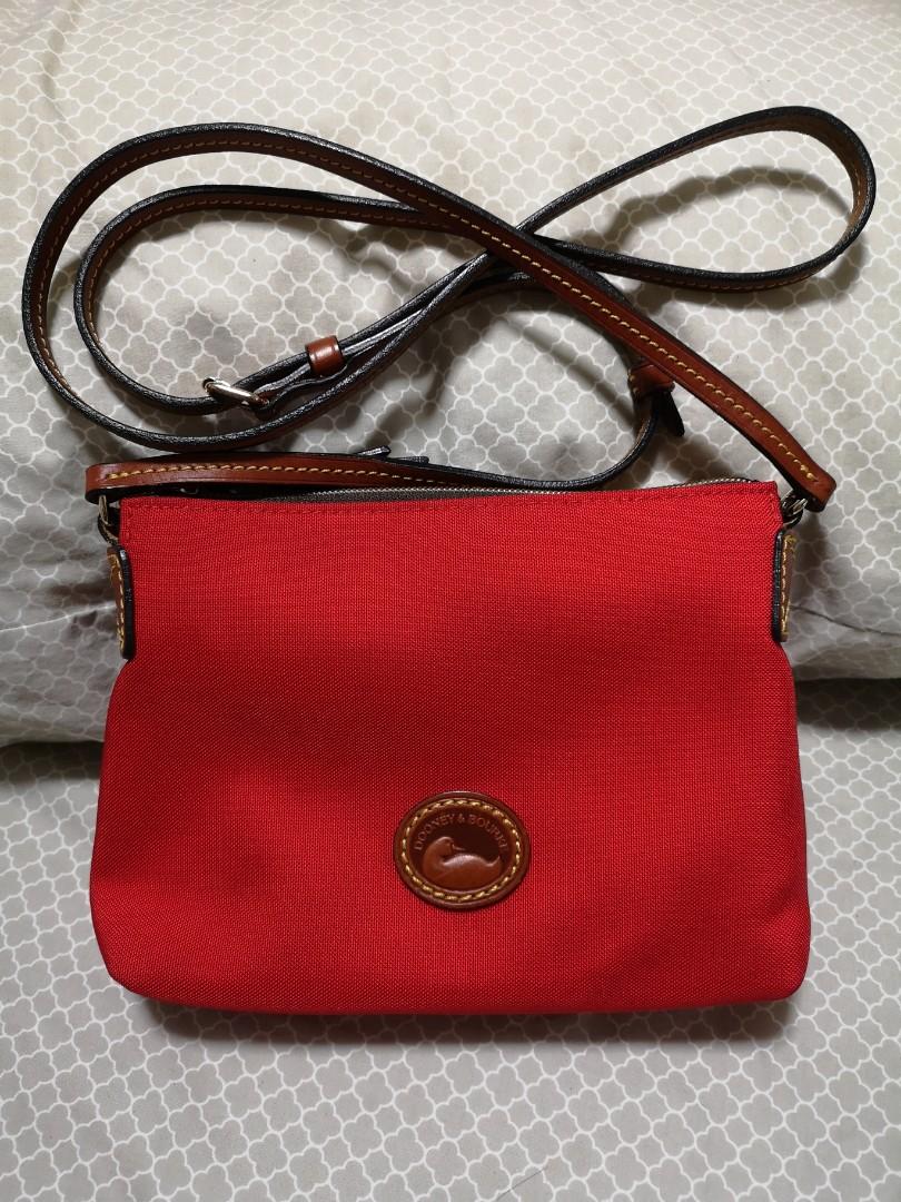 Dooney Bourke Nylon Crossbody Pouchette Red Women s Fashion