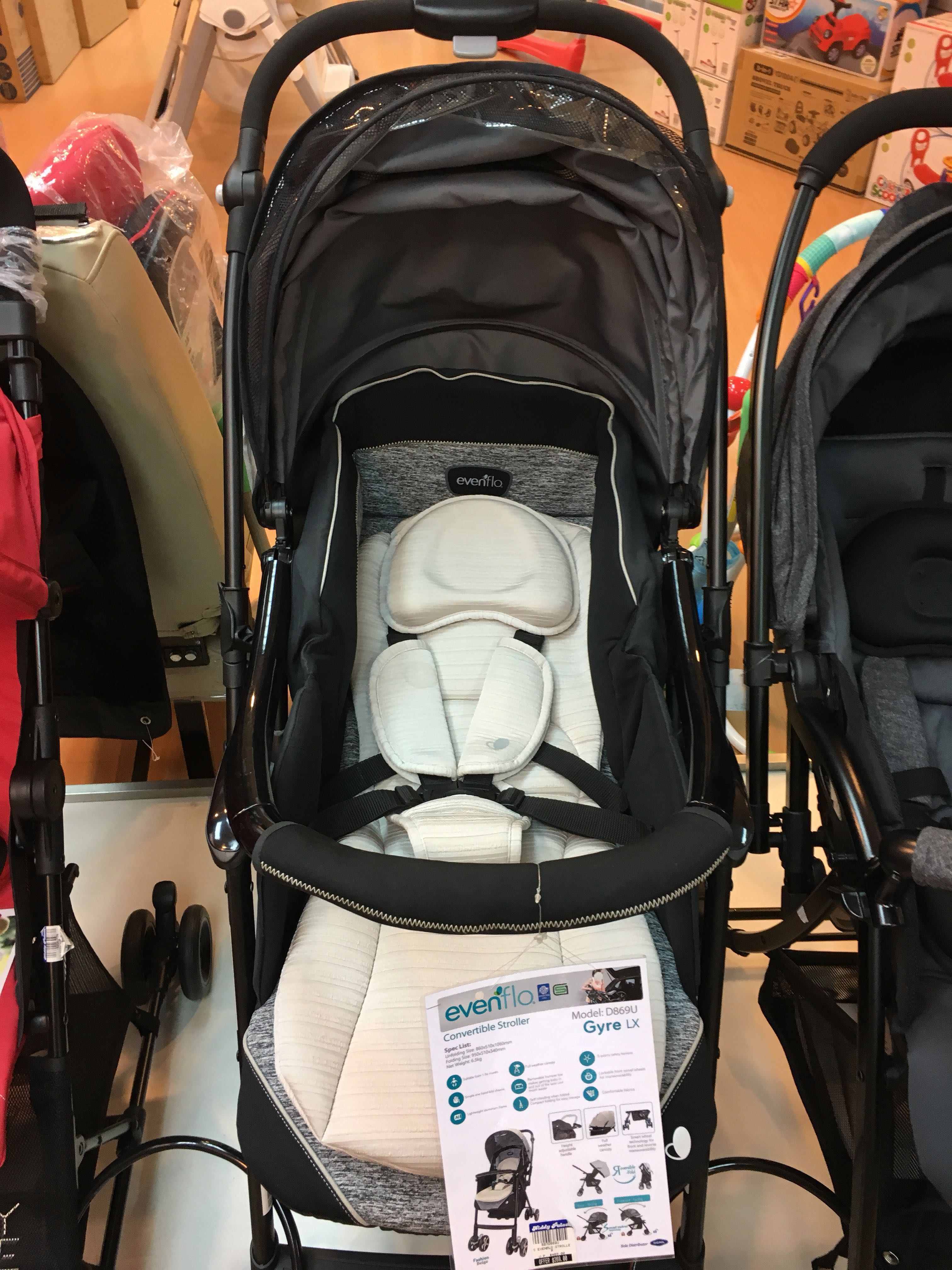 evenflo convertible stroller