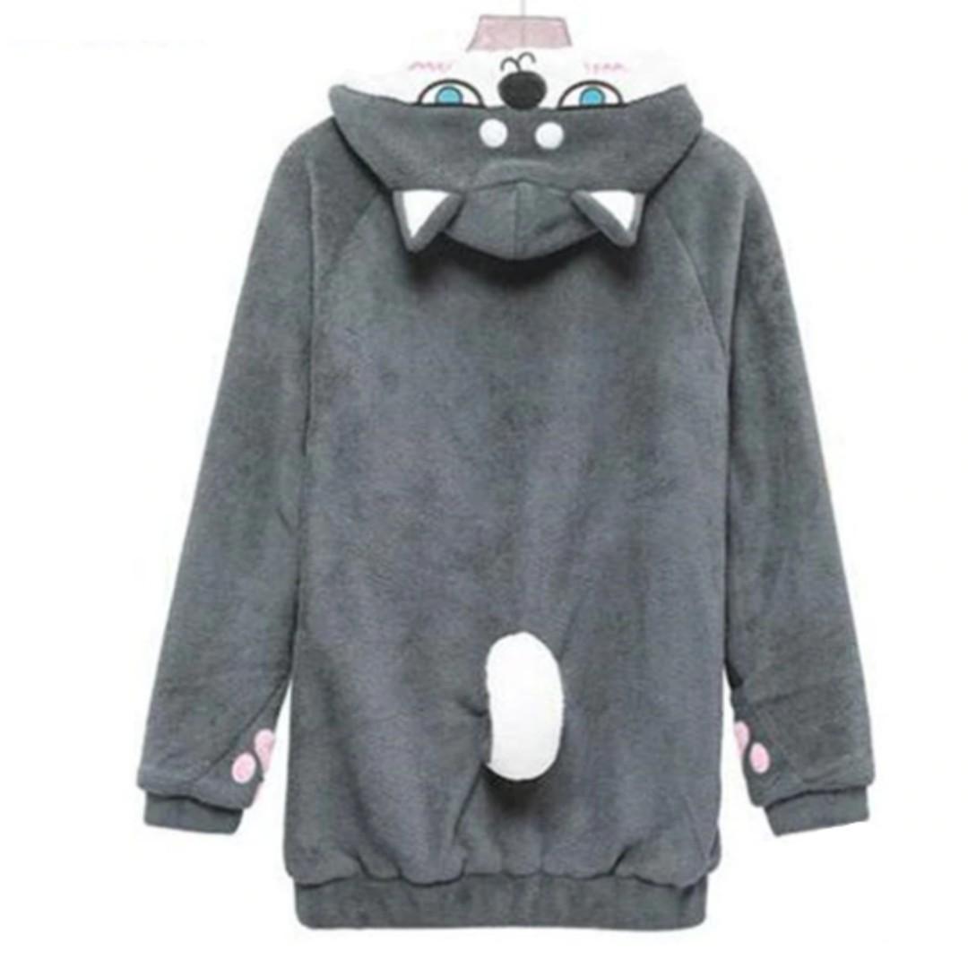 Shiba inu hooded plush sweatshirt Outlet