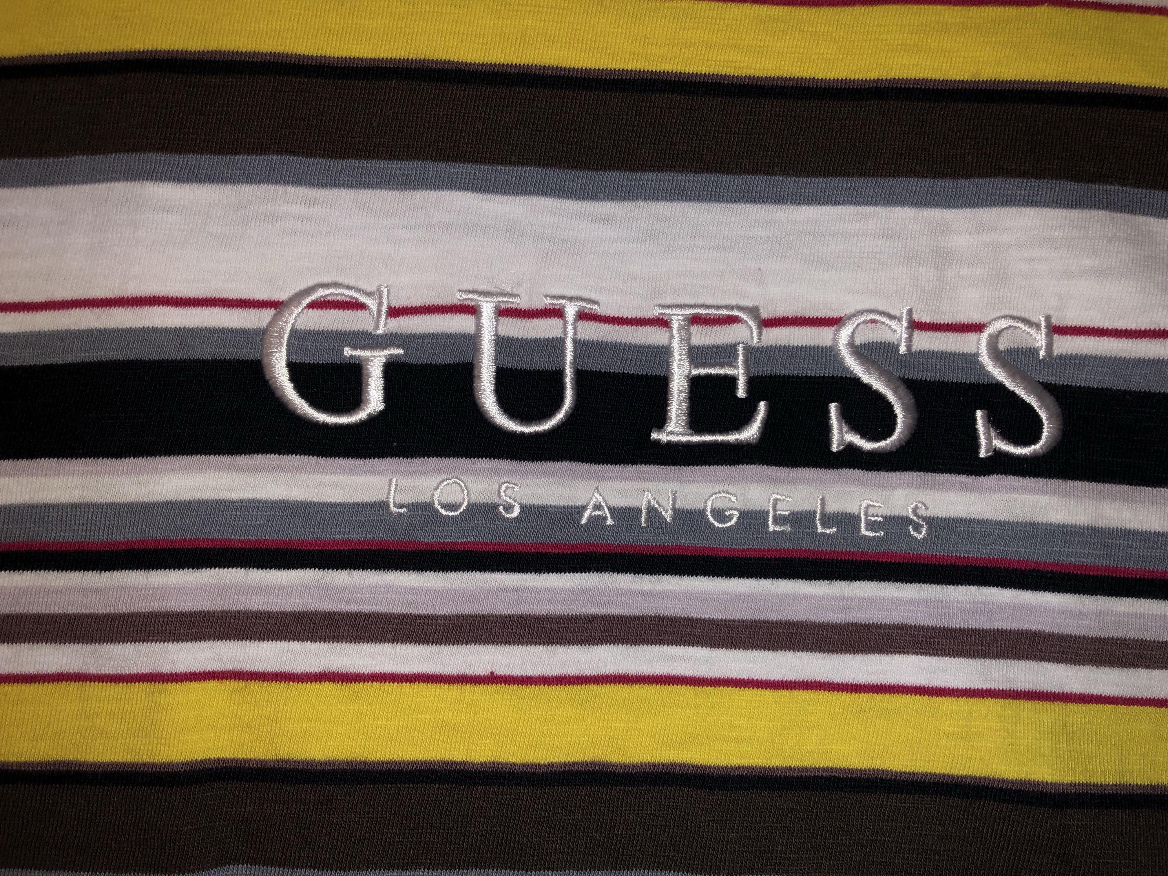 GUESS ASHTON STRIPED TEE Men s Fashion Tops Sets Tshirts