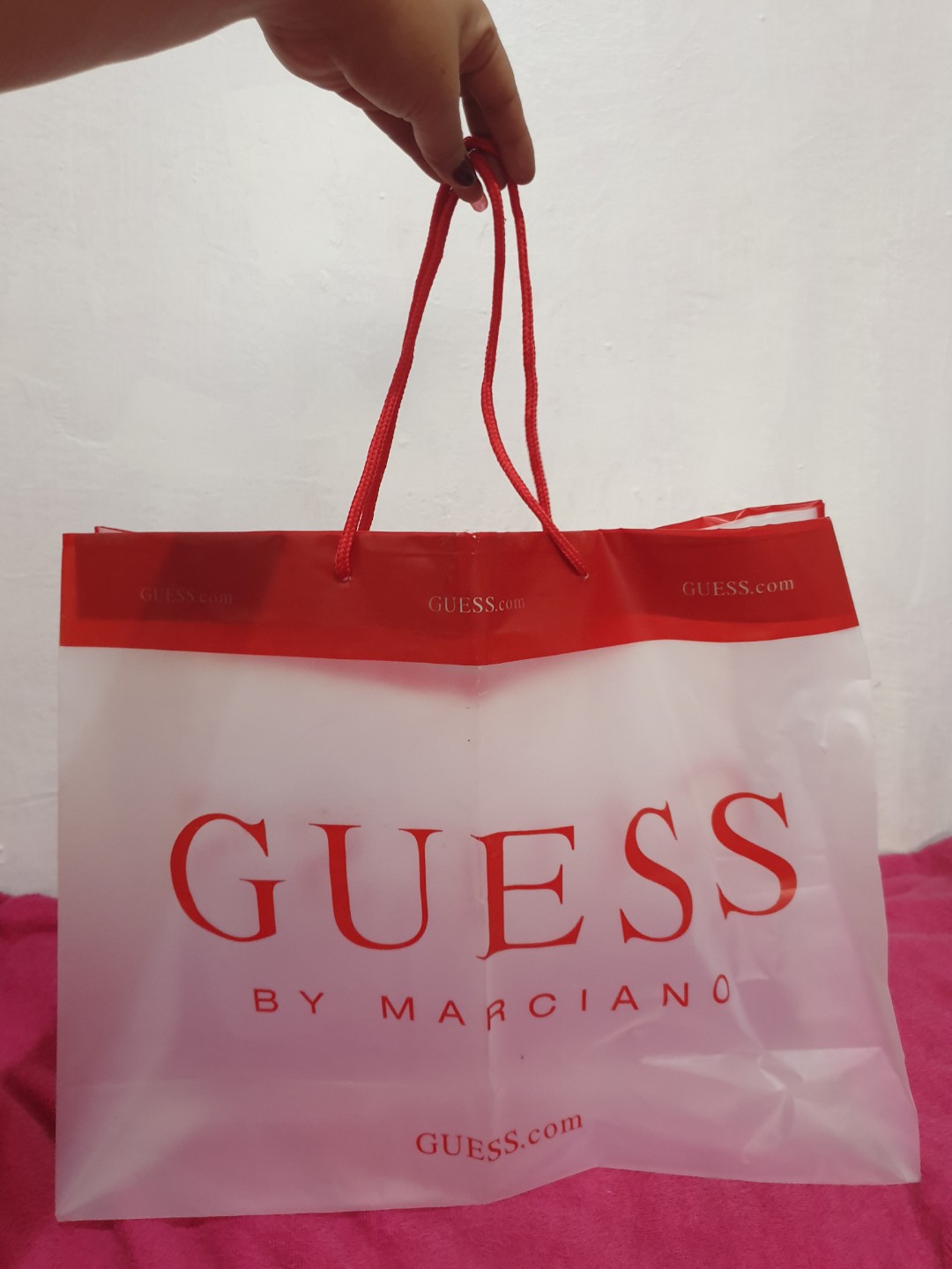 Guess plastic hotsell bag