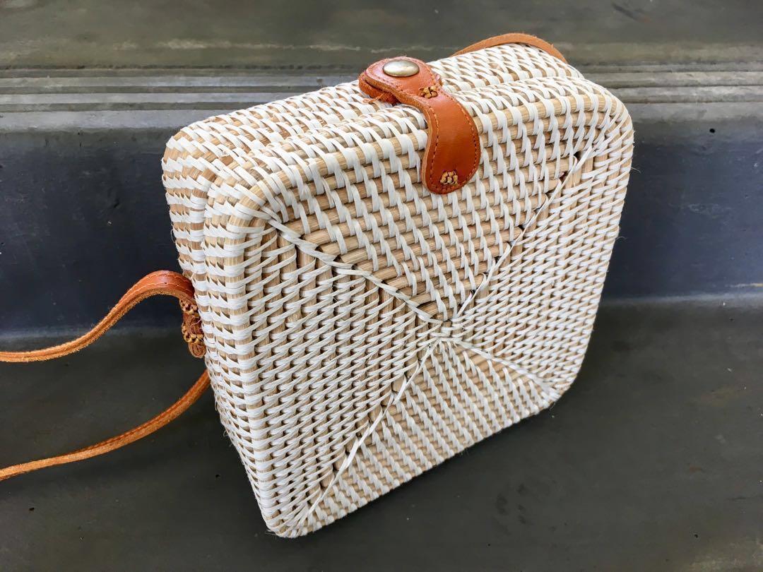 Rattan bag clearance square