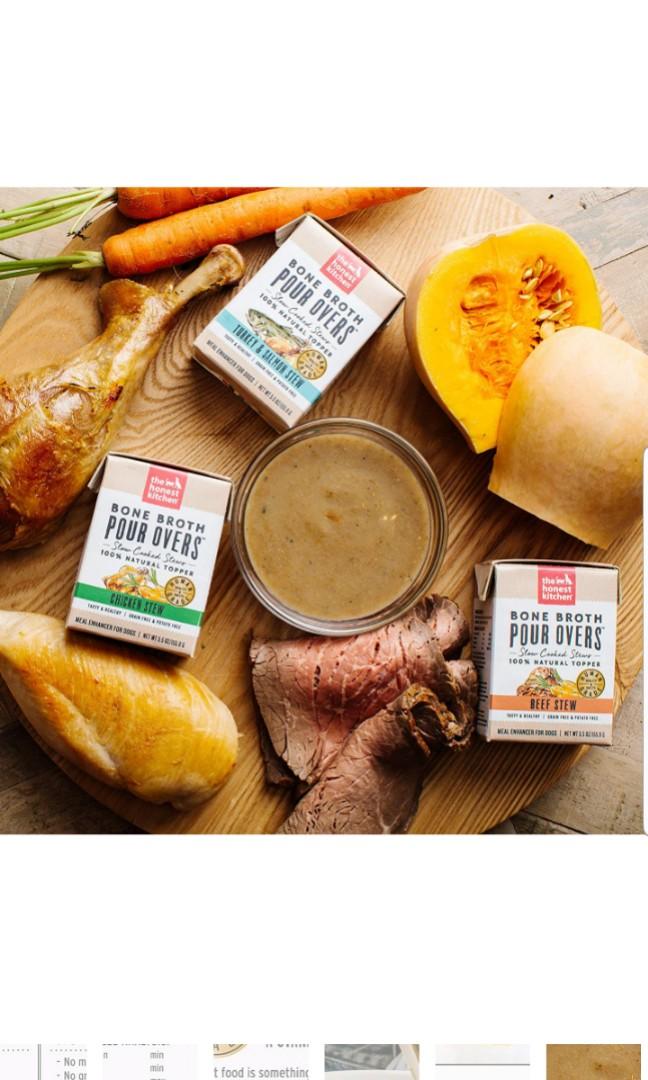 Honest Kitchen The Bone Broth Pour Overs Soup Dog Food Topper