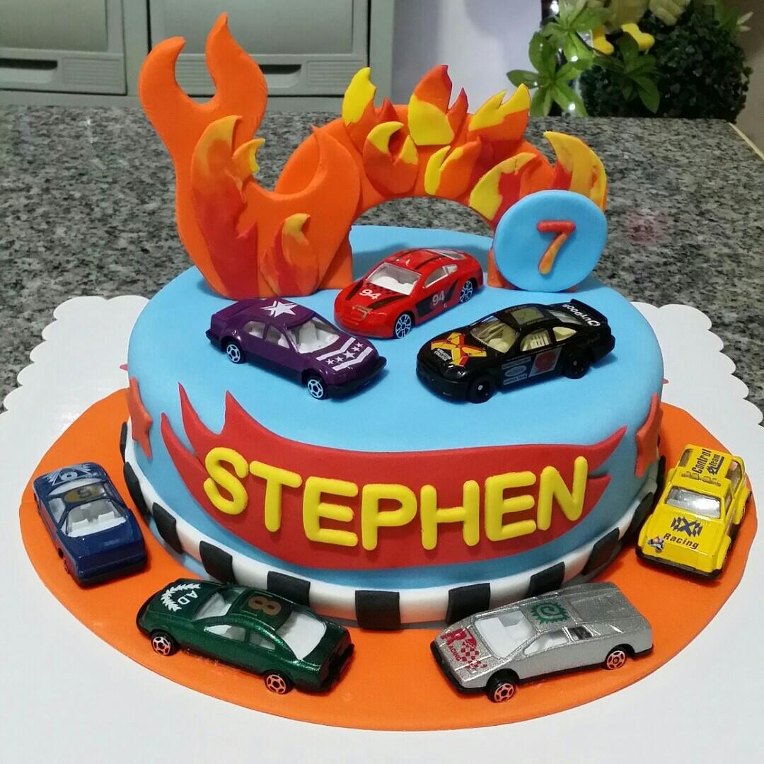 Hot Wheels Fondant Cake For Kiddie Birthday Food Drinks On