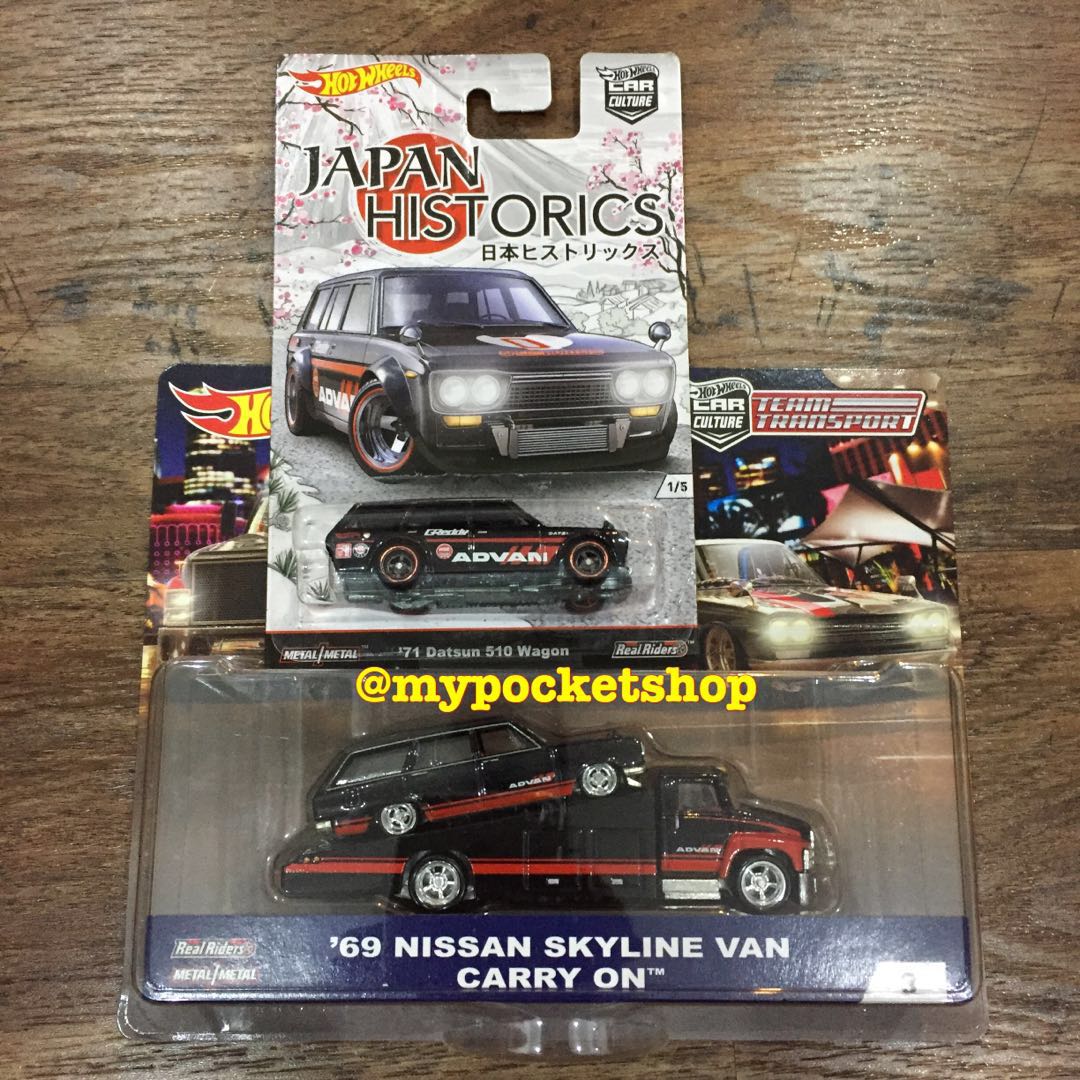 Hot Wheels Team Advan W Japan Historics 1 Datsun Wagon Toys Games Others On Carousell