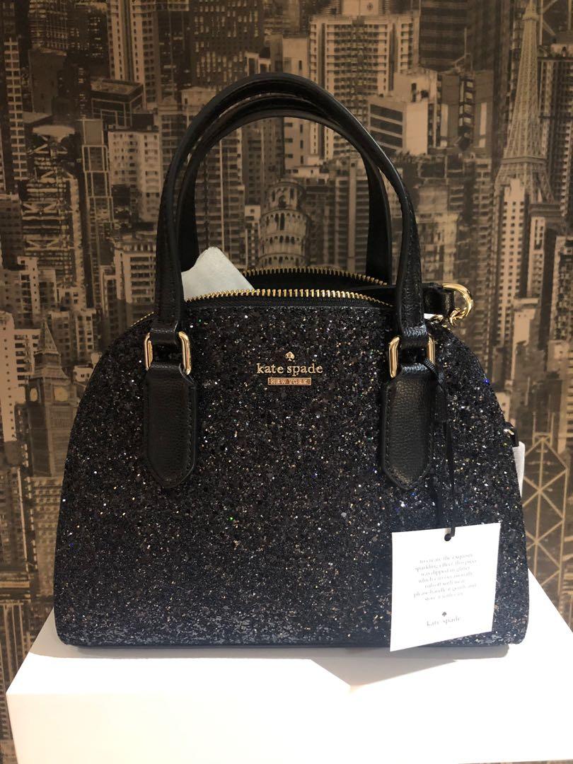 black glitter bag