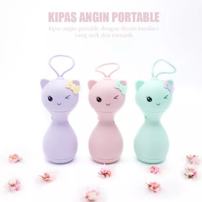 Kipas Angin Mini Fan Portable Motif Kucing Lucu Elektronik Lainnya Di Carousell