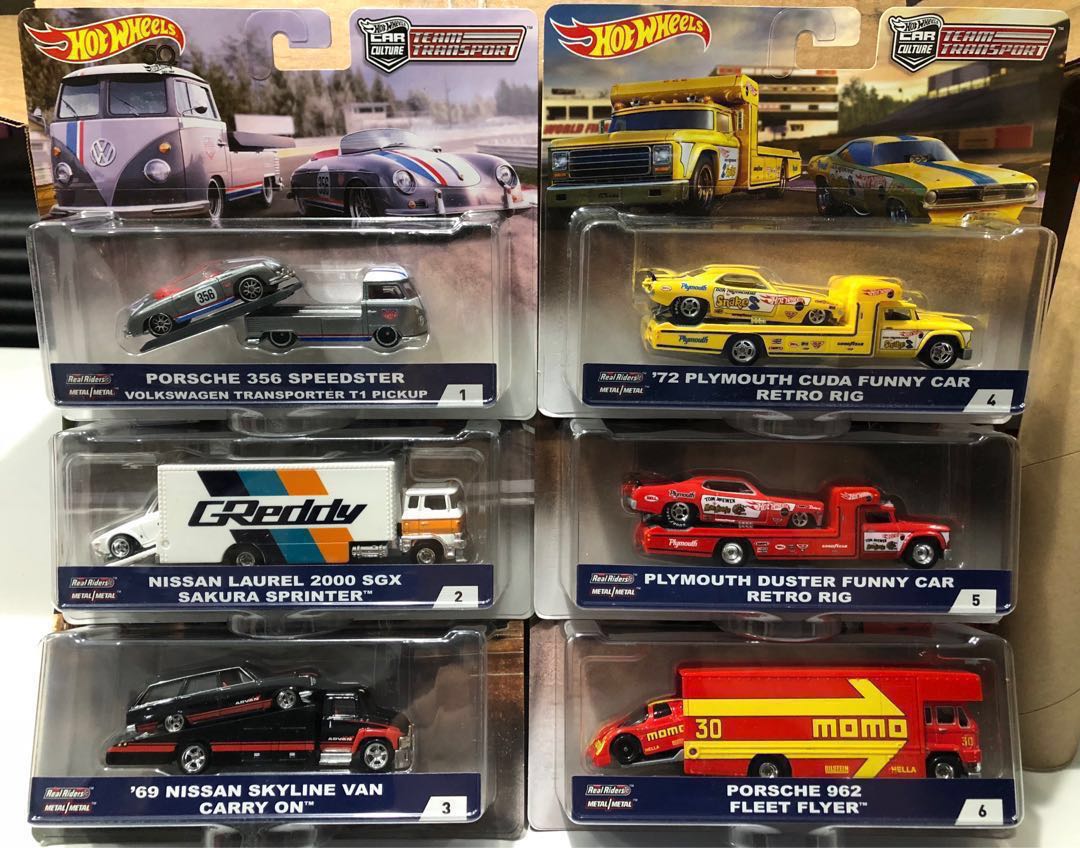 Hot wheels transporter set top