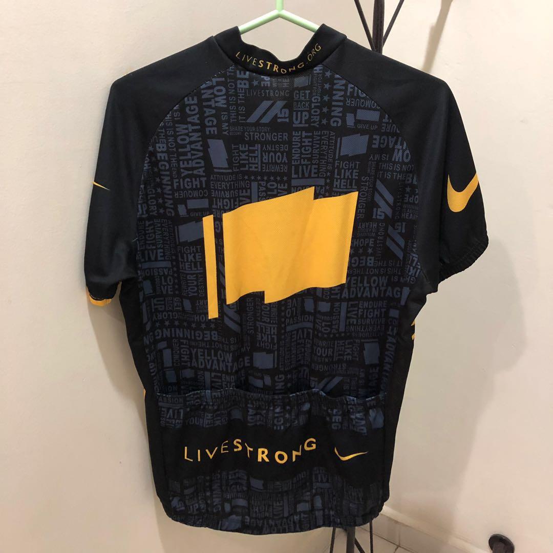 LiveStrong Cycling Jersey Medium Men s Fashion Activewear on Carousell