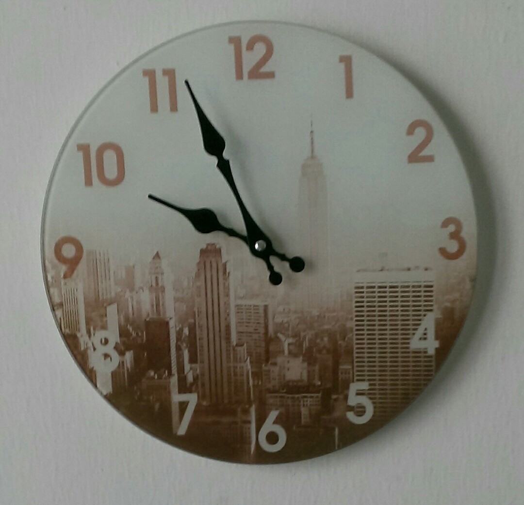 New York wall clock UK 30cm Dia, Furniture & Home Living, Home Decor