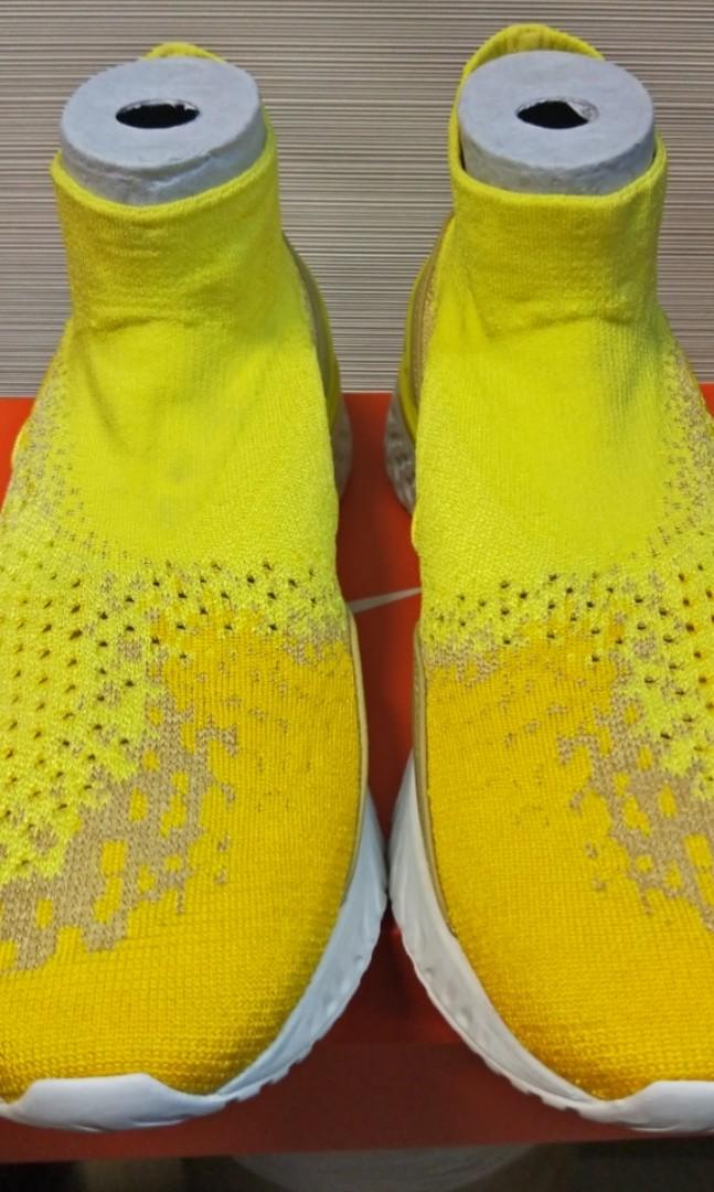 Nike Rise React Flyknit Limited Sonic Yellow Dark Stucco Men s