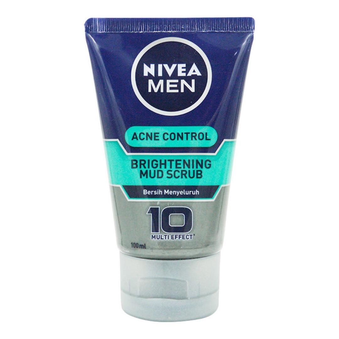 nivea men acne control brightening mud scrub