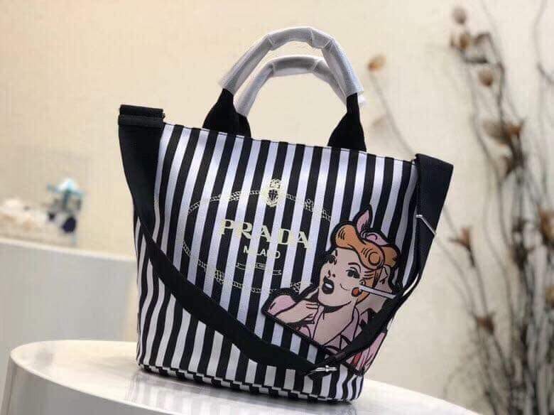 prada striped bag