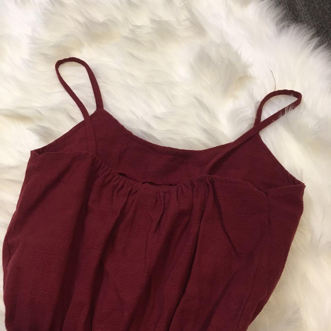 Red playsuit (Category: Clothes) located in Auckland. Submitted by born_a_petite (Listing ID 217630395, Image 3). Description: Fits size 6-8.