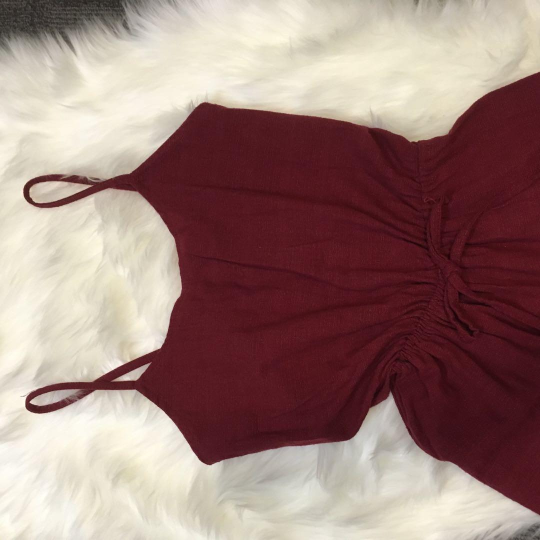 Red playsuit (Category: Clothes) located in Auckland. Submitted by born_a_petite (Listing ID 217630395, Image 2). Description: Fits size 6-8.