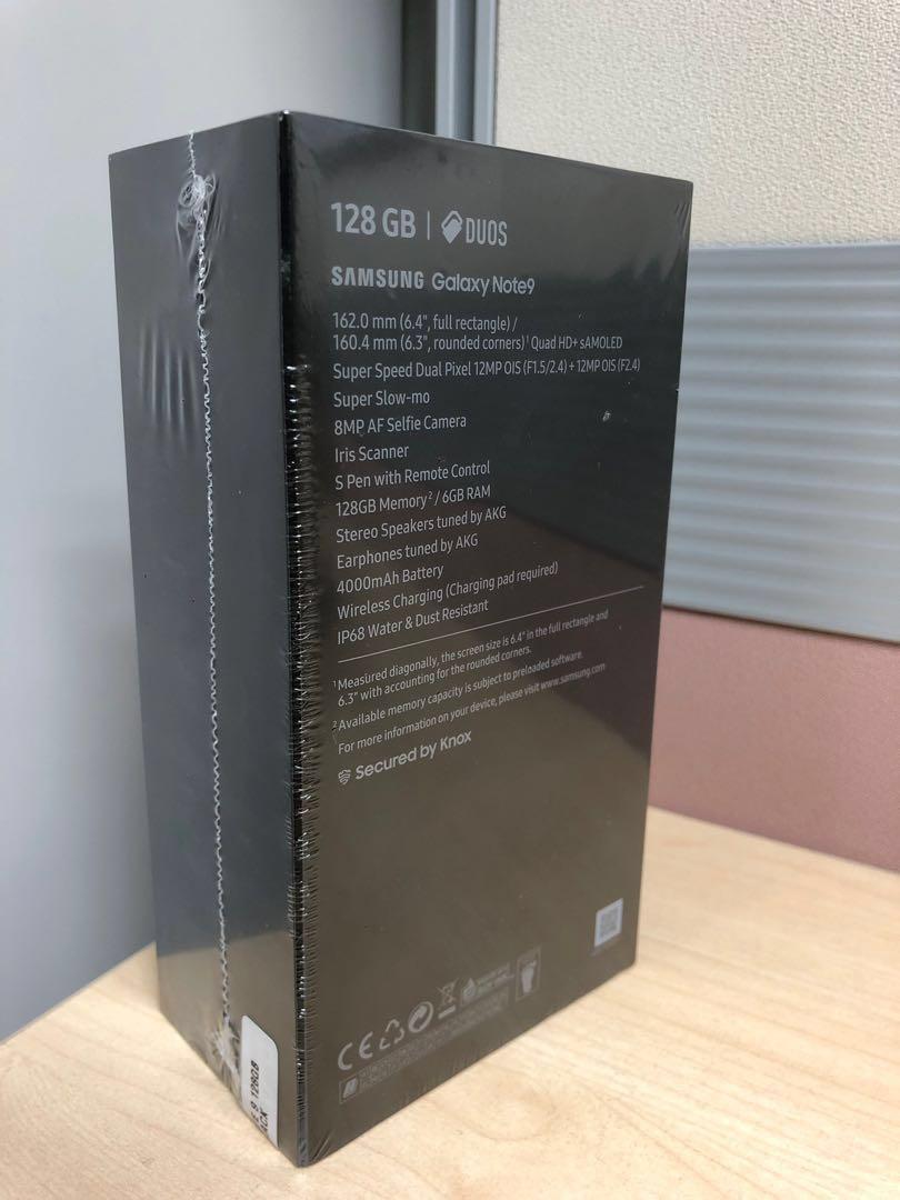 Samsung Galaxy Note 9 Midnight Black, Mobile Phones & Gadgets, Mobile
