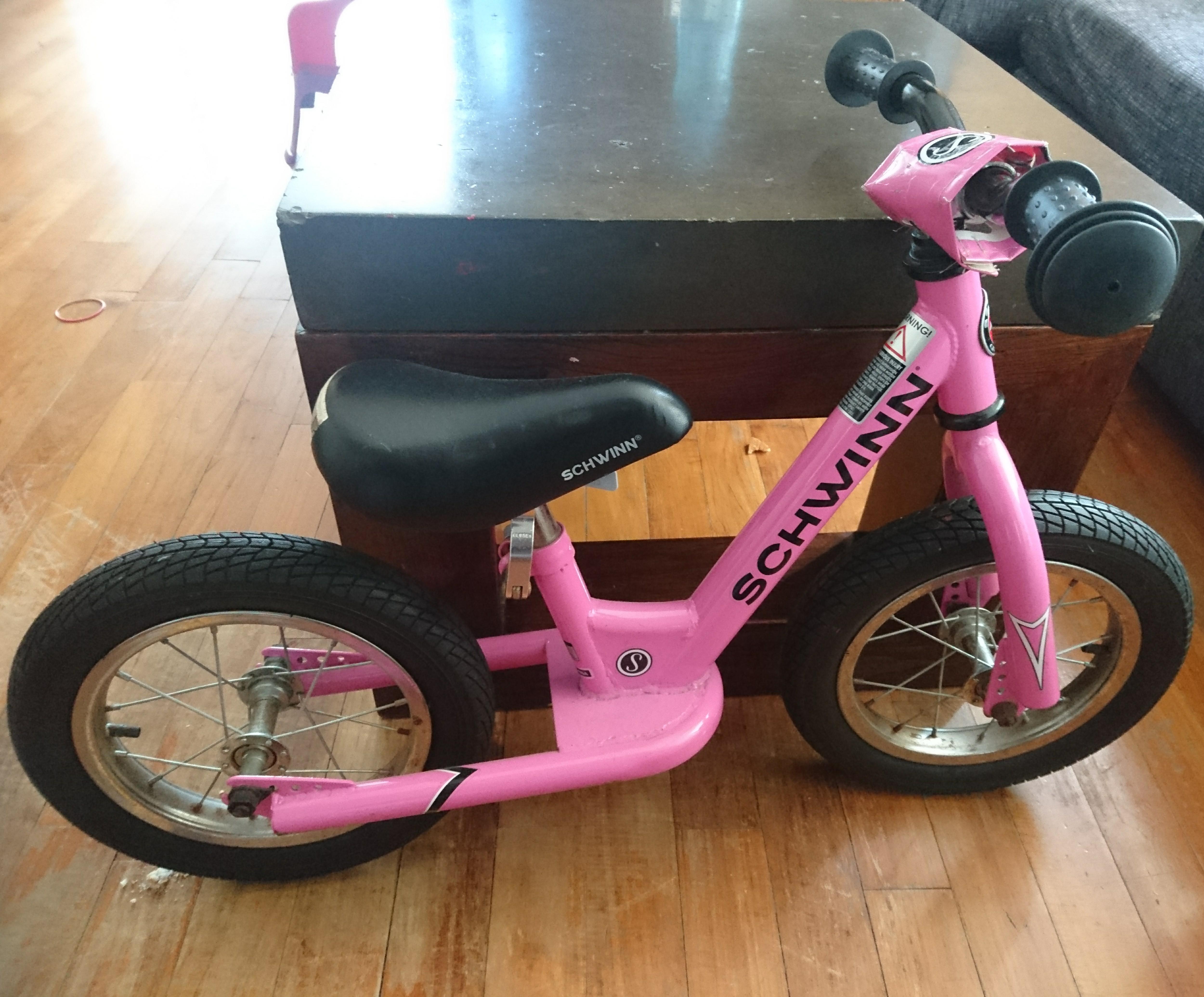 pink schwinn balance bike