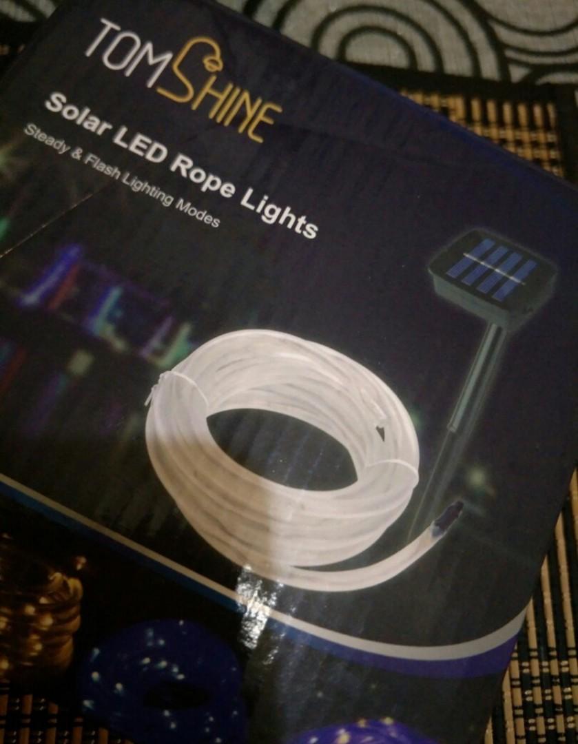 solar rope lights on Solar Led Rope Lights Furniture Home Decor Lighting Supplies On Carousell
