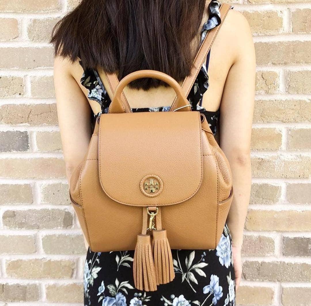 Tory burch whipstitch logo mini outlet backpack