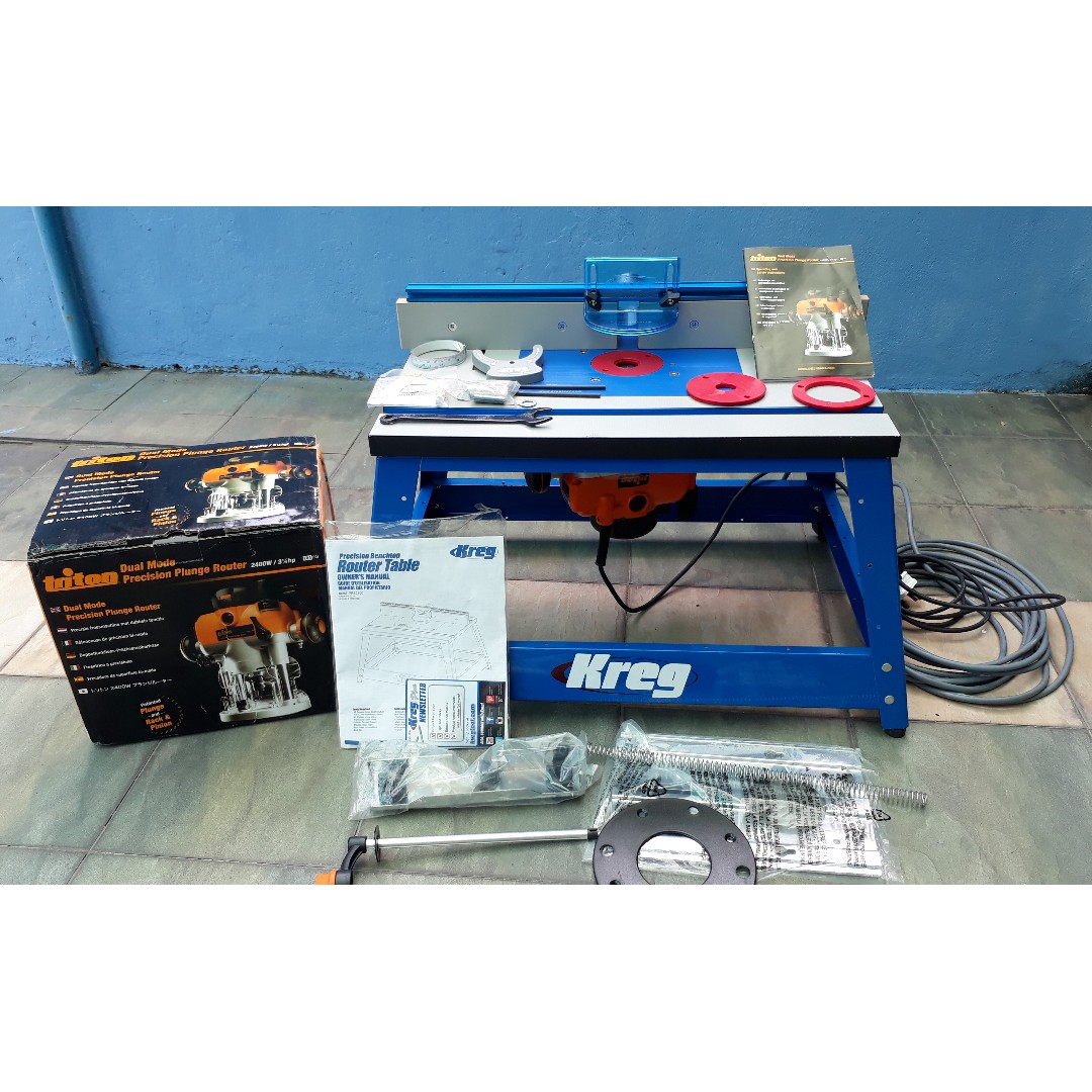 Triton Router TRA001 & Kreg Router Table Complete Set Woodworking Carpenter, Everything Else