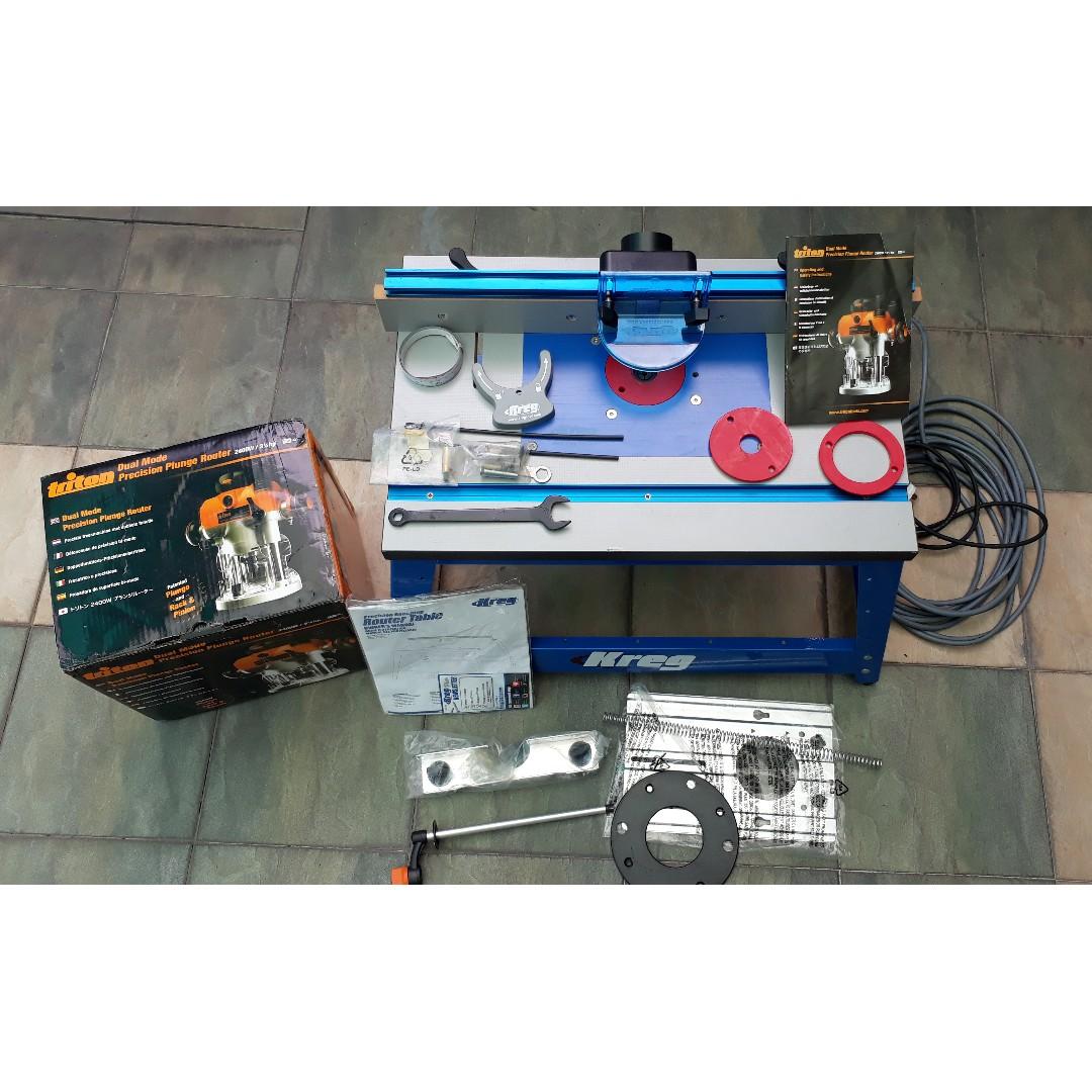 Triton Router TRA001 & Kreg Router Table Complete Set Woodworking