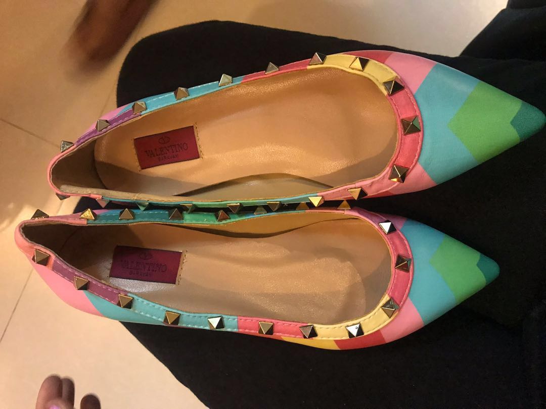 rainbow valentino sandals