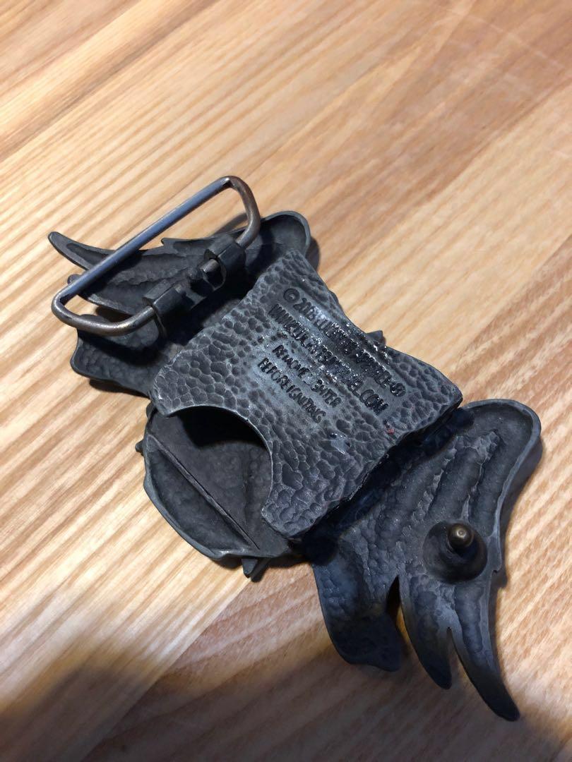 Vintage Lucky 13 pewter rockabilly belt buckle with zippo lighter