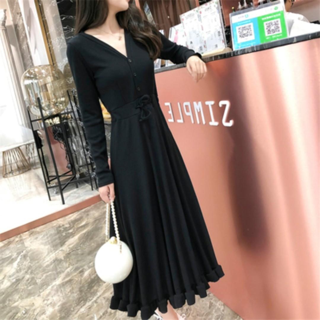 black korean dress