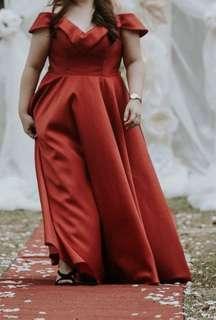 For rent - Plus Size Marsala Gown