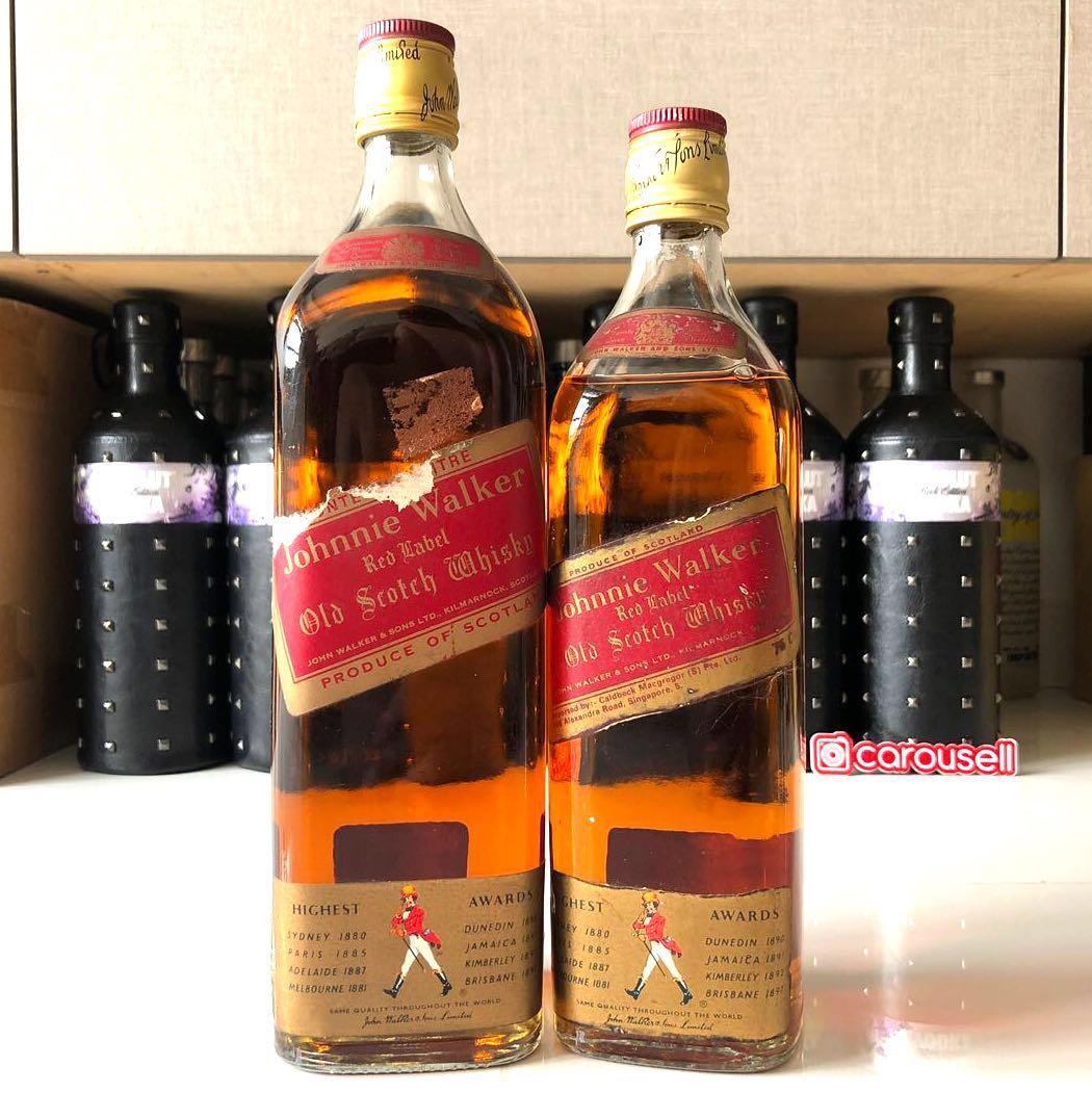 1980s Johnnie Walker Red Label Scotch Whisky (700ml / 1000ml ...