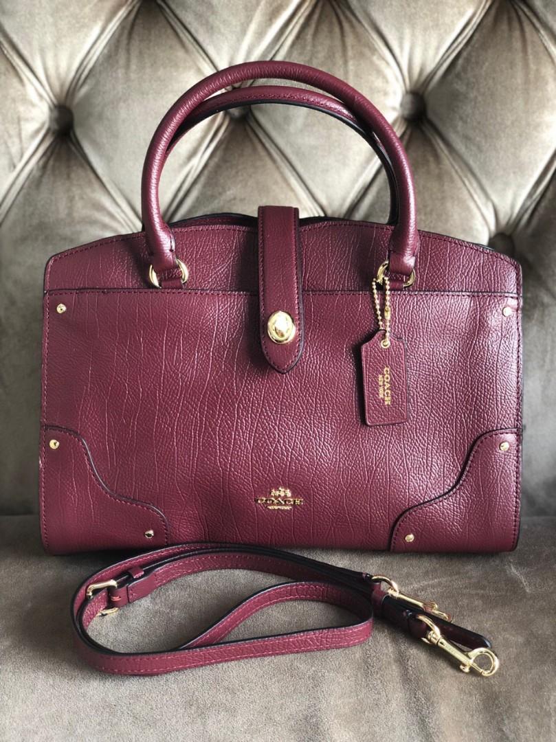Coach mercer new arrivals satchel 30 oxblood