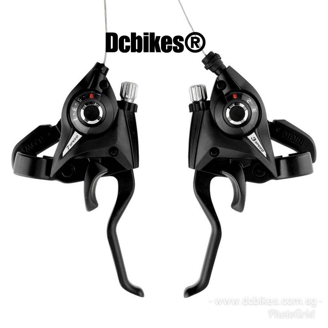 Shimano Left Right V Brakes 8 X 3 Speed Shifter 24 Speed OR 7 X 3 Speed Brakes 21 Speed Dcbikes 7s 8s integrated EF51 7 Speed or 8 Speed