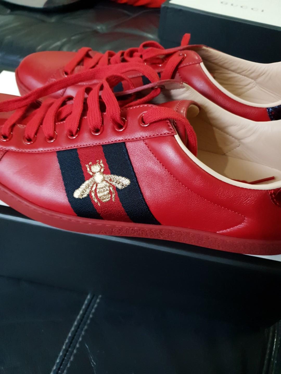 Ace embroidered Gucci Sneaker Red