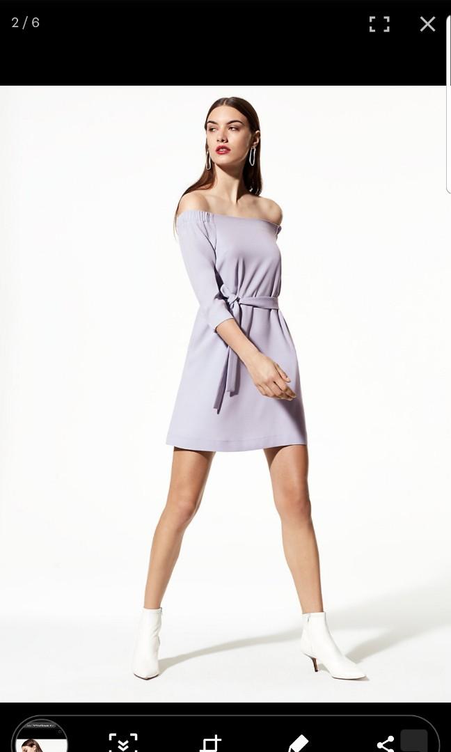 Aritzia off the shoulder dress online